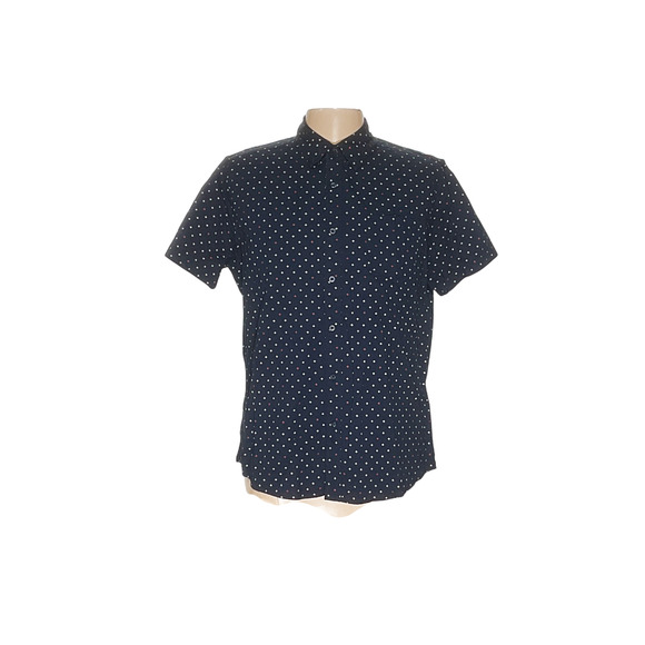 Lee Blue Graphic Dress Shirt - Men's L - Picture 1 of 4